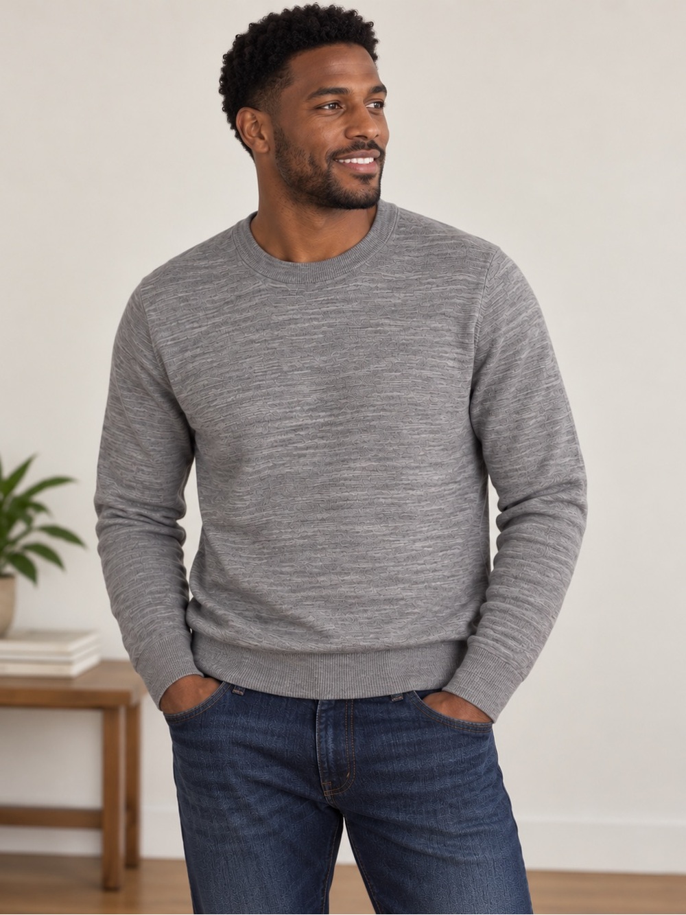 GAP 100% Merino Wool Gray Crewneck Sweater Men’s XL